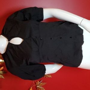 Kenneth Cole Black Button Up Blouse